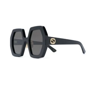 Gucci Oversized Heptagon-Frame Sunglasses